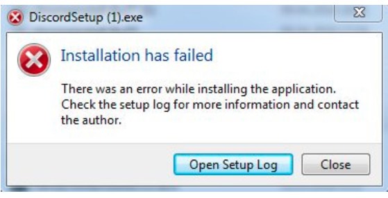 Ошибка установки Дискорда