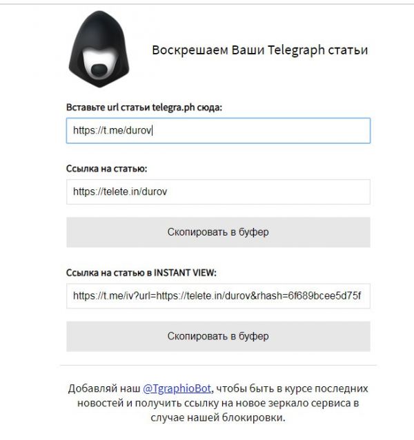 Телеграм статьи