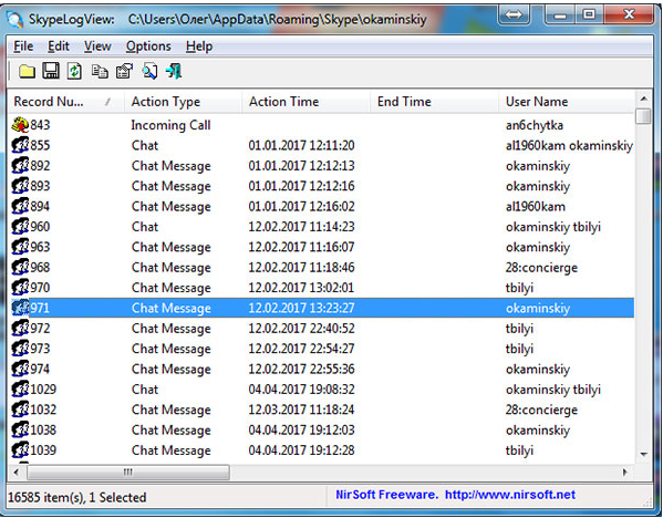 Skype Log Viewer
